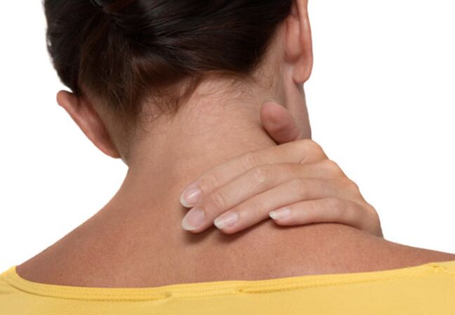Cervical spine neck pain with osteochondrosis